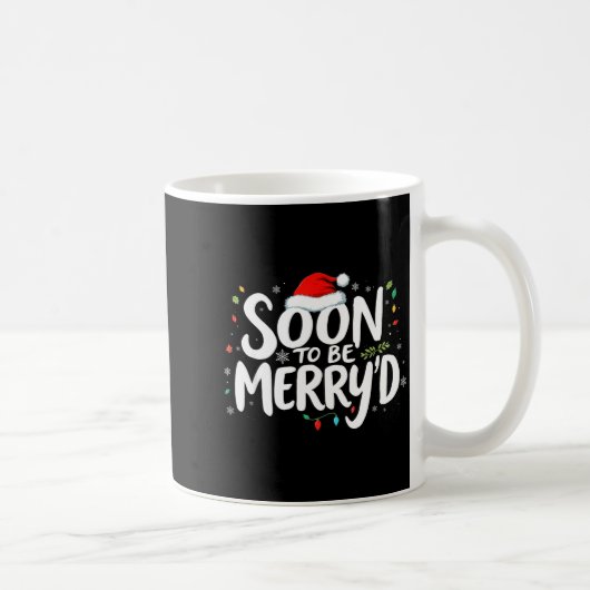 Soon To Be Merry'd Christmas Engaged Fiance Santa コーヒーマグカップ (右)