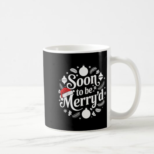 Soon To Be Merry'd Christmas Engaged Matching Coup コーヒーマグカップ (右)