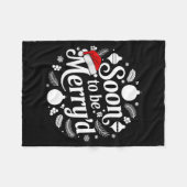 Soon To Be Merry'd Christmas Engaged Matching Coup フリースブランケット (正面(横))