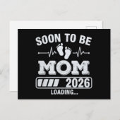 Soon to Be Mom 2026 Loading Pregnancy Announcement 案内ポストカード (正面/裏面)