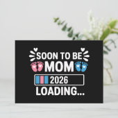 Soon To Be Mom 2026 Loading Pregnancy Announcement 案内状 (スタンド正面)