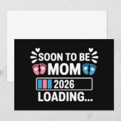 Soon To Be Mom 2026 Loading Pregnancy Announcement 案内状 (正面/裏面)