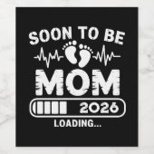 Soon To Be Mom 2026 Pregnancy Baby Announcement ワインラベル (シングルラベル)