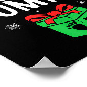 Soon To Be Mommy Christmas Funny Pregnancy Announc ポスター (角)