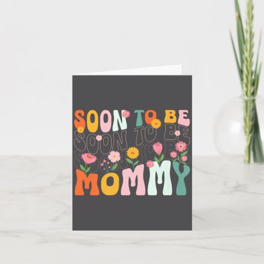 Soon To Be Mommy Est 2025 New Mom Pregnancy Announ カード (正面)