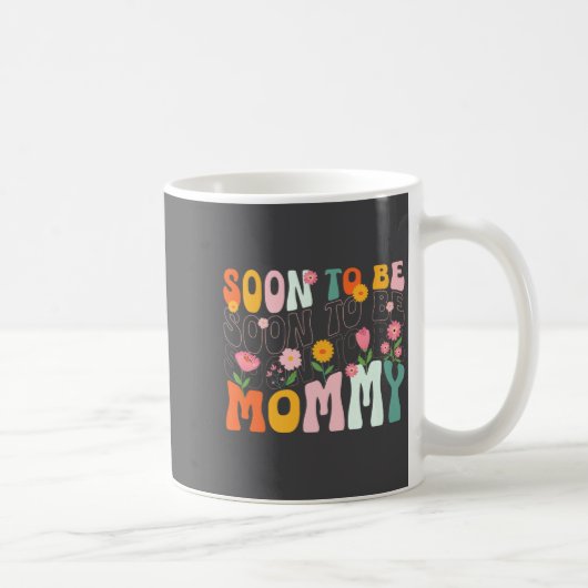 Soon To Be Mommy Est 2025 New Mom Pregnancy Announ コーヒーマグカップ (右)