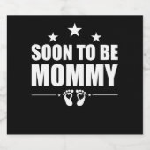 Soon To Be Mommy Pregnancy Announcement Reveal Mom ビールラベル (シングルラベル)