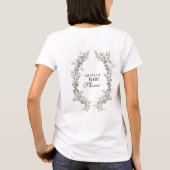 Soon To Be Mommy Wildflower Boho Lush ベビーシャワー  Tシャツ (裏面)