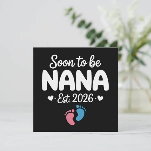Soon To Be Nana 2026 Funny Pregnancy Announcement  招待状 (スタンド正面)