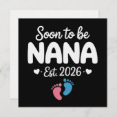 Soon To Be Nana 2026 Funny Pregnancy Announcement  招待状 (正面/裏面)
