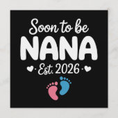 Soon To Be Nana 2026 Funny Pregnancy Announcement  招待状 (正面)