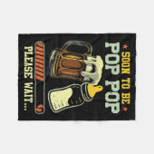 Soon To Be P P Est 2025 Pregnancy Announcement フリースブランケット (正面(横))