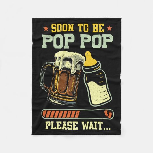 Soon To Be P P Est 2025 Pregnancy Announcement フリースブランケット (正面)