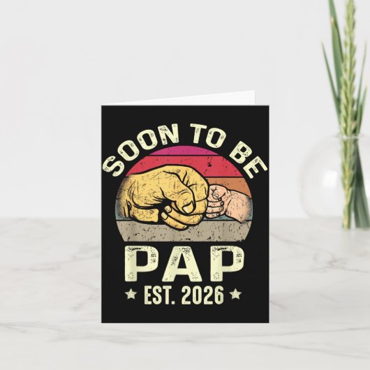 Soon To Be Pap Est 2026 For New Papa Funny Fathers カード (正面)