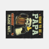 Soon To Be Papa Est 2025 Pregnancy Announcement Lo フリースブランケット (正面(横))