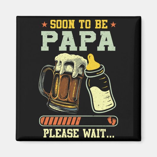 Soon To Be Papa Est 2025 Pregnancy Announcement Lo マグネット (正面)