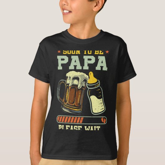 Soon To Be Papa Est 2025 Pregnancy Announcement Lo Tシャツ (正面)