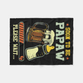 Soon To Be Papaw Est 2025 Pregnancy Announcement L フリースブランケット (正面(横))