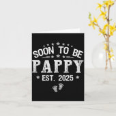 Soon To Be Pappy Est.2025 Father's Day Promoted To カード (黄色い花)