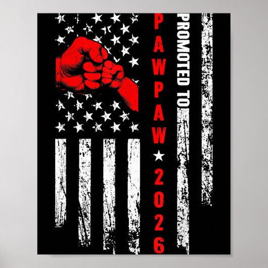 Soon To Be Pawpaw Est.2026 Father's Day First Time ポスター (正面)