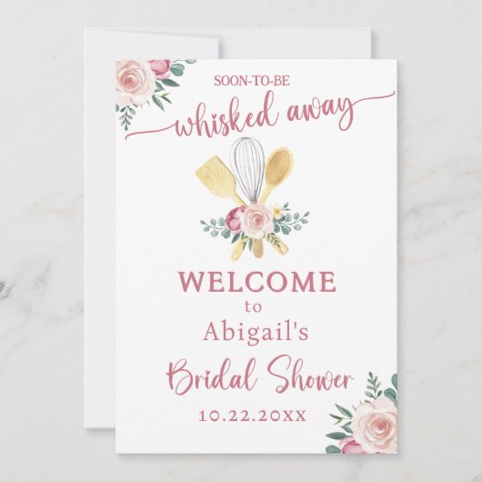 SOON TO BE WHISKED AWAY BRIDAL SHOWER 招待状 (正面)