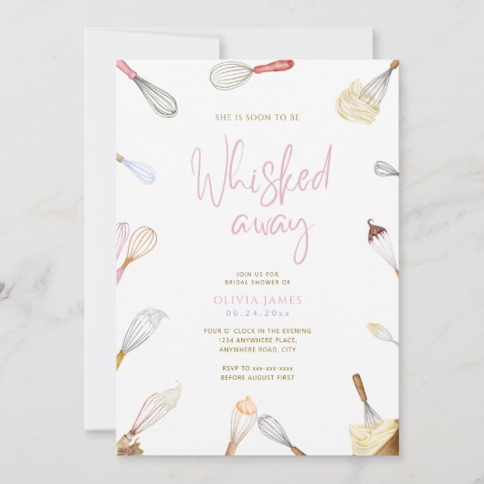 Soon to be whisked away bridal shower 招待状 (正面)