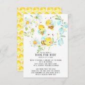 Soon to Bee Family of 3 Bee Book forベビー エンクロージャーカード (正面/裏面)