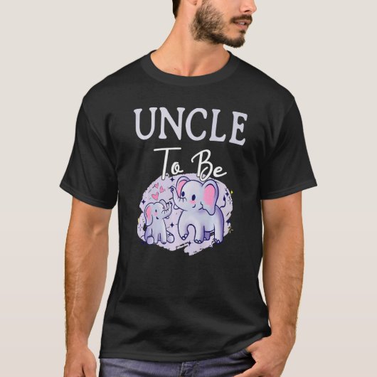 Soon Uncle To Be Elephants For Baby Shower Gender Tシャツ (正面)