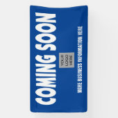 Soon With 来 Business Logo and Info Banner 横断幕 (縦)