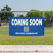 Soon With 来 Business Logo and Info Banner 横断幕 (インサイチュ)