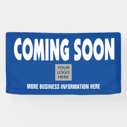 Soon With 来 Business Logo and Info Banner 横断幕 (横)