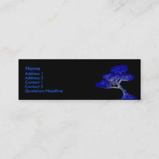 Soong Su - Bonsai – プロファイルカード スキニー名刺 (正面)