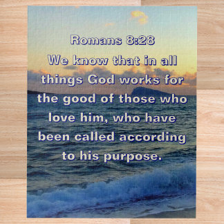 Soothing Bible Verse Romans 8:28 Christian ジグソーパズル