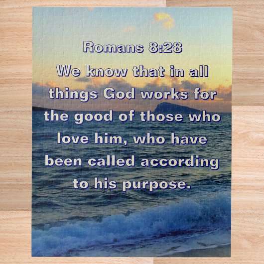 Soothing Bible Verse Romans 8:28 Christian ジグソーパズル