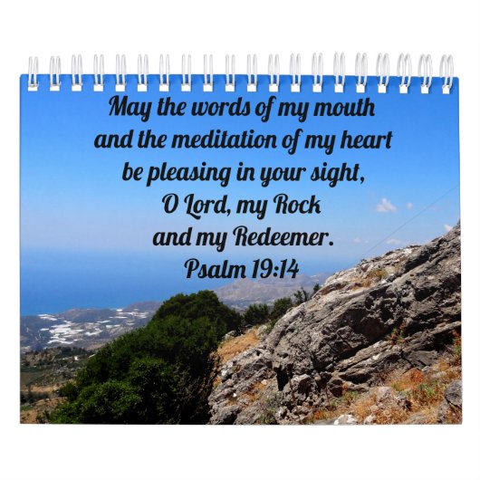 Soothing Bible Verses Custom Christian カレンダー (カバー)