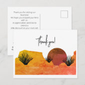 Soothing Desert Moon Meditation Thank You ポストカード (正面/裏面)