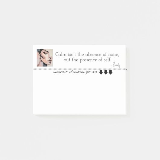 Soothing Pixel Portrait in neutral tones  ポストイット (正面)
