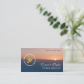 Soothing Sunset Add Logo Funeral Director 名刺 (スタンド正面)