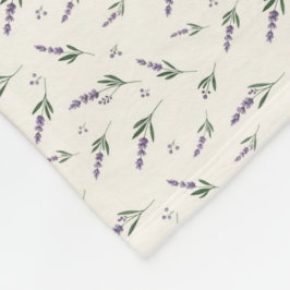 Soothing Watercolor Lavender and Winter Berry フリースブランケット