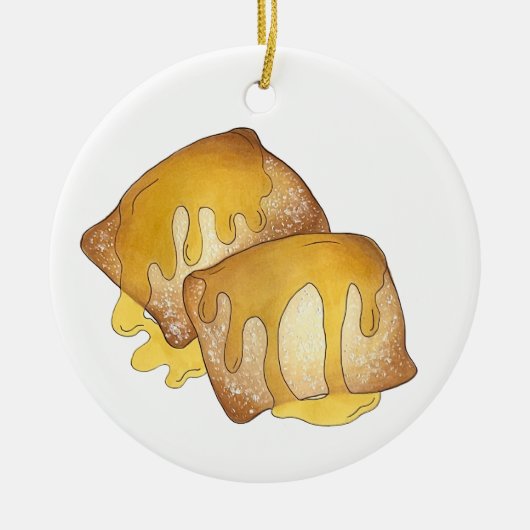 Sopaipilla Sopapilla Cachanga Sopaipaフライドペストリー セラミックオーナメント (正面)