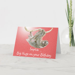Sophiaのあなたの誕生日の大きい抱擁。 怠惰カード カード