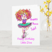 SophiaのバレリーナのハッピーバースデーカードRosannahope カード (黄色い花)