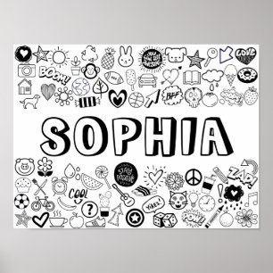 SOPHIAカラーIT-YOURSELFアウトラインデザイン ポスター