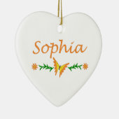 Sophia (オレンジ蝶) セラミックオーナメント (右)