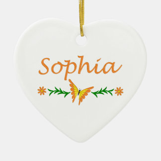 Sophia (オレンジ蝶) セラミックオーナメント