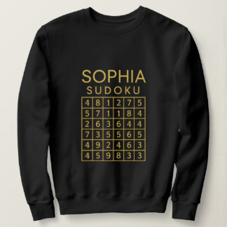 SOPHIA スドク パズルTシャツ - ゴールデングリッド スウェットシャツ