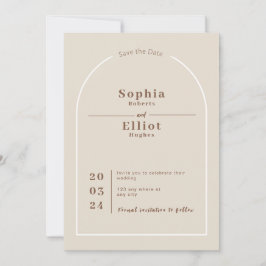 SOPHIA モダン デザート ボーカル アーチ 保存 日付 カード
