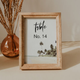 SOPHIA | リゾートビーチトロピカルパームテーブルナンバー 招待状