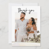 SOPHIA 南国パームツリー写真 結婚式お礼カード 招待状 (正面)