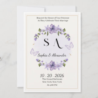 Sophia & Alexander 高級結婚式招待状 | エレ 招待状